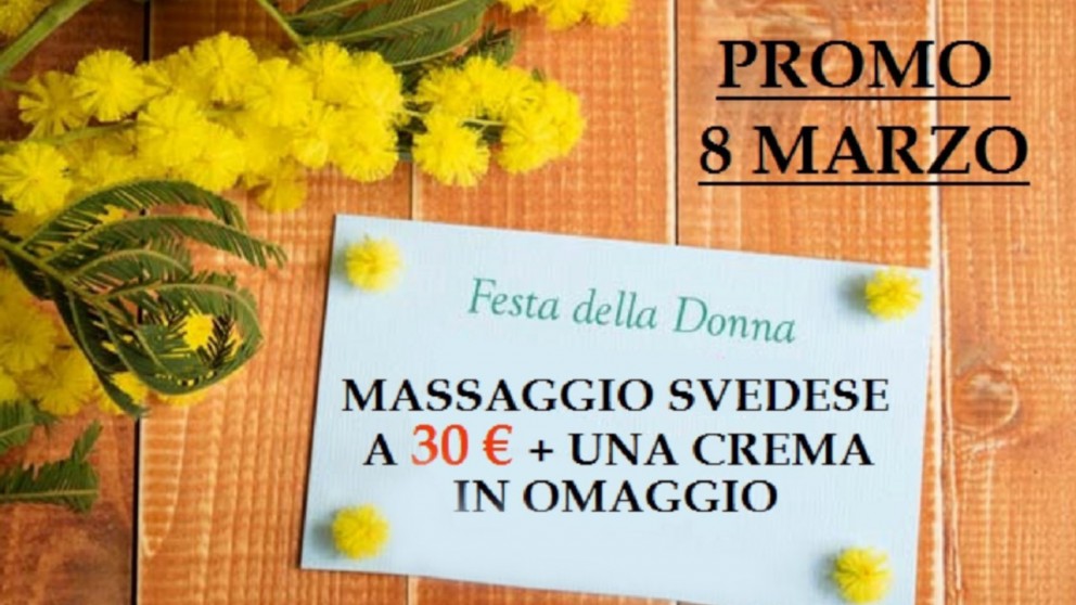 Promozione massaggio per la Festa della Donna